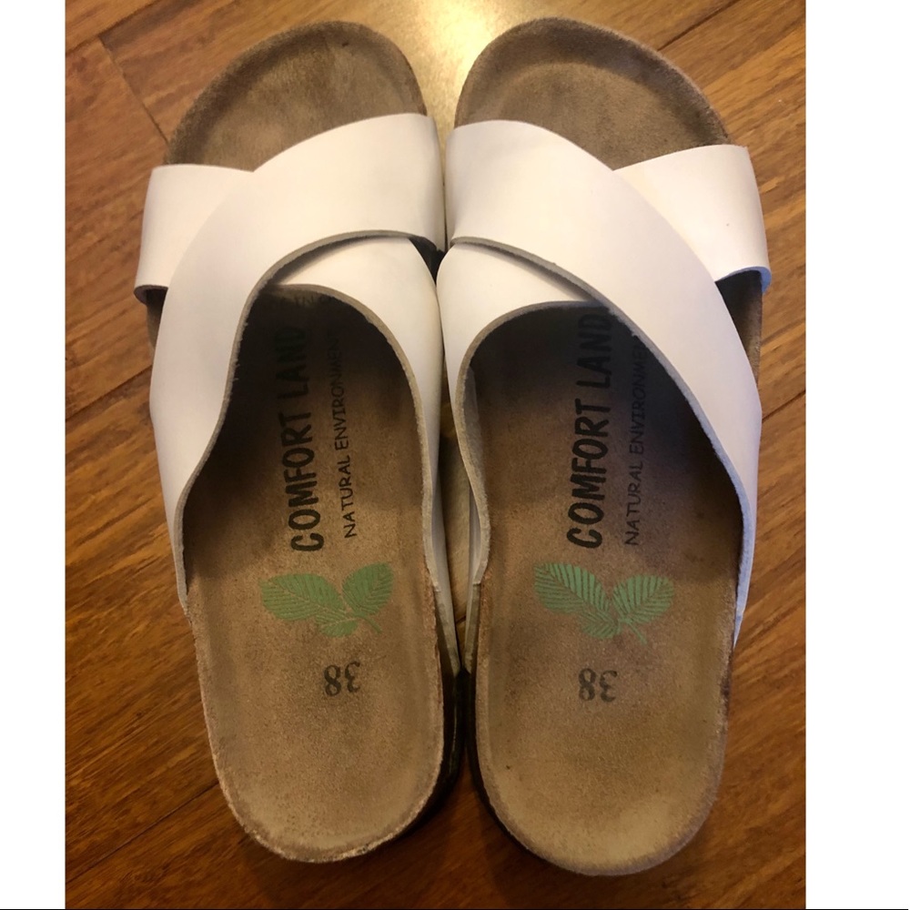 White sandals